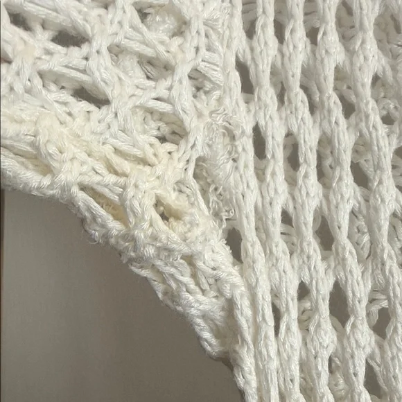 ViX Paula Hermanny Size Small Belle Crochet Knit Long Sleeve Cover-Up Women Swim - Picture 11 of 16